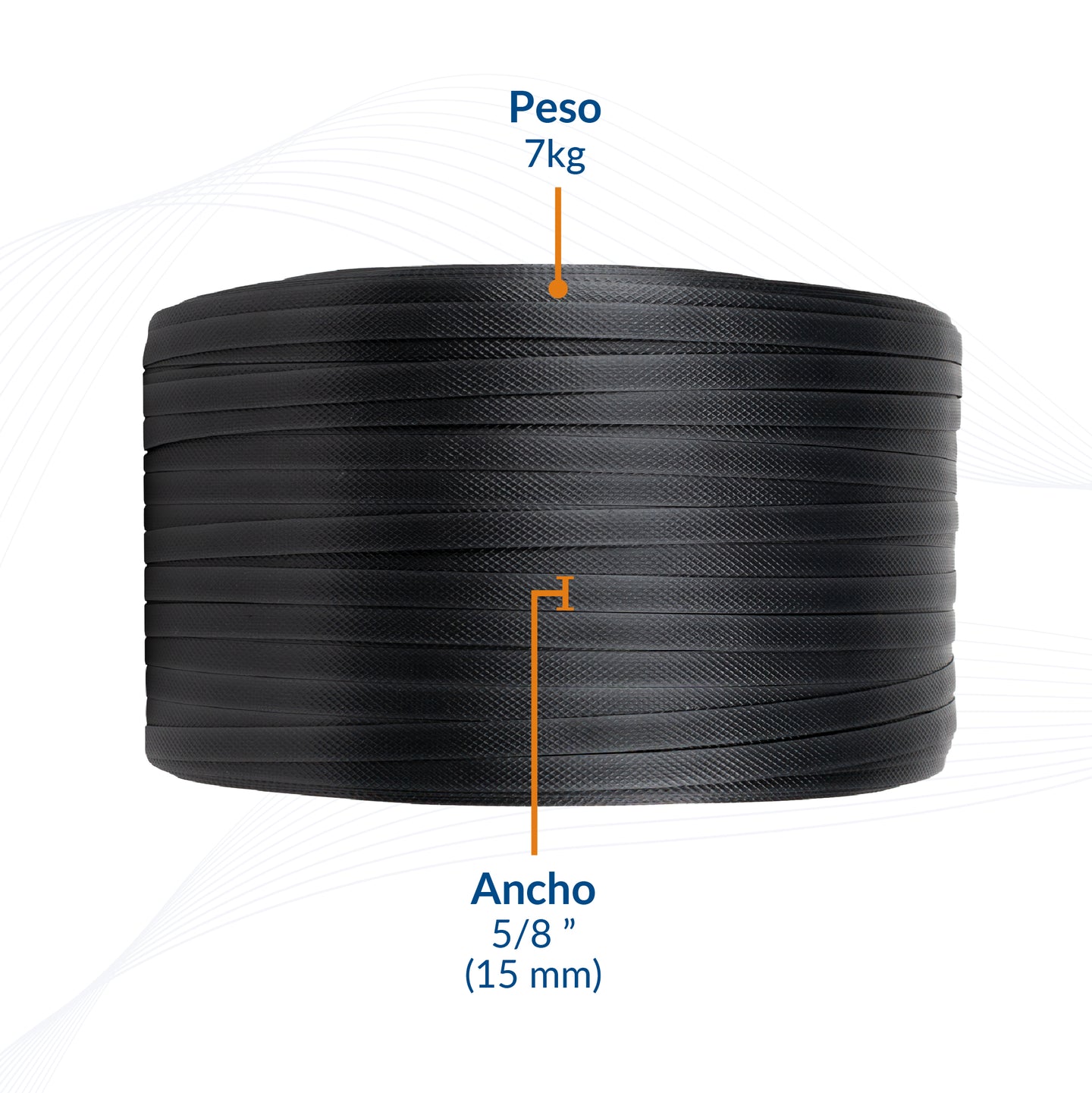 Fleje de Plástico Semiautomático Negro